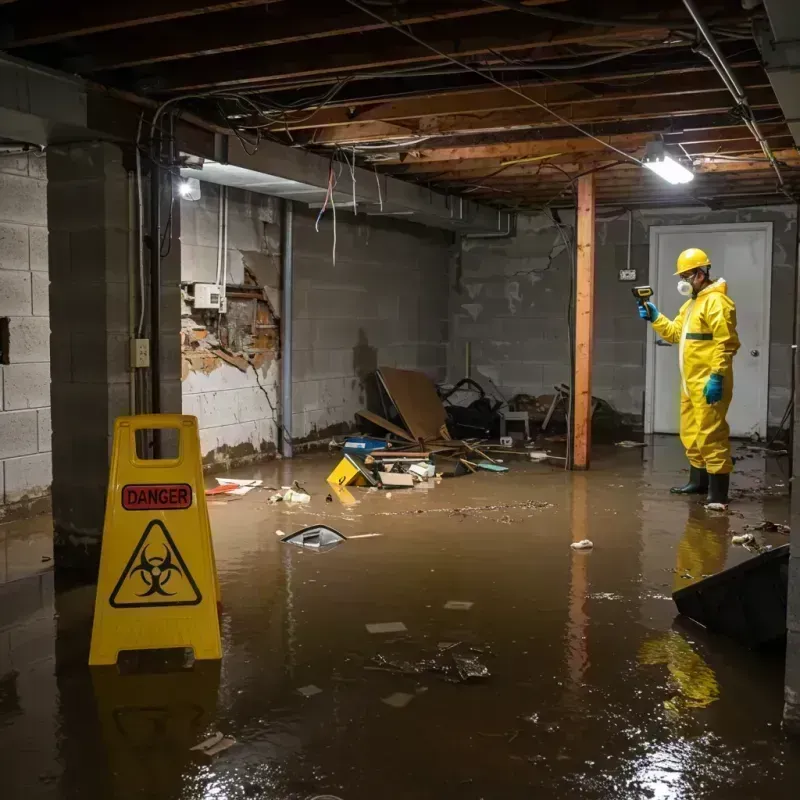 Flooded Basement Electrical Hazard in Glasgow Village, MO Property